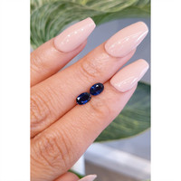1.19&nbsp;Ct.Tw.Total Carat Weight Blue Sapphire Pair from Ceylon (Sri Lanka) Life Style