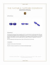 1.20 Ct.Tw.Total Carat Weight Blue Sapphire Pair from Ceylon (Sri Lanka) Appraisal