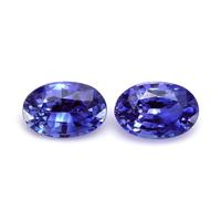 1.20&nbsp;Ct.Tw.Total Carat Weight Blue Sapphire Pair from Ceylon (Sri Lanka) Video