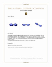 1.24 Ct.Tw.Total Carat Weight Blue Sapphire Pair from Ceylon (Sri Lanka) Appraisal