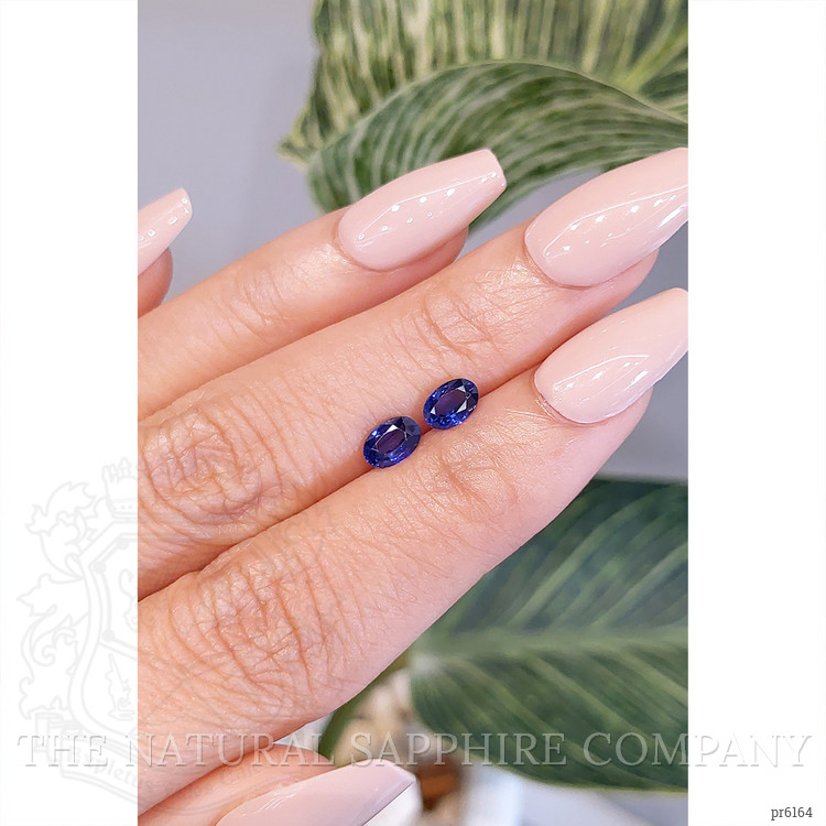 1.24 Ct.Tw. Blue Sapphire Pair from Ceylon (Sri Lanka)