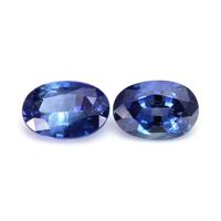 1.29&nbsp;Ct.Tw.Total Carat Weight Blue Sapphire Pair from Ceylon (Sri Lanka) Video