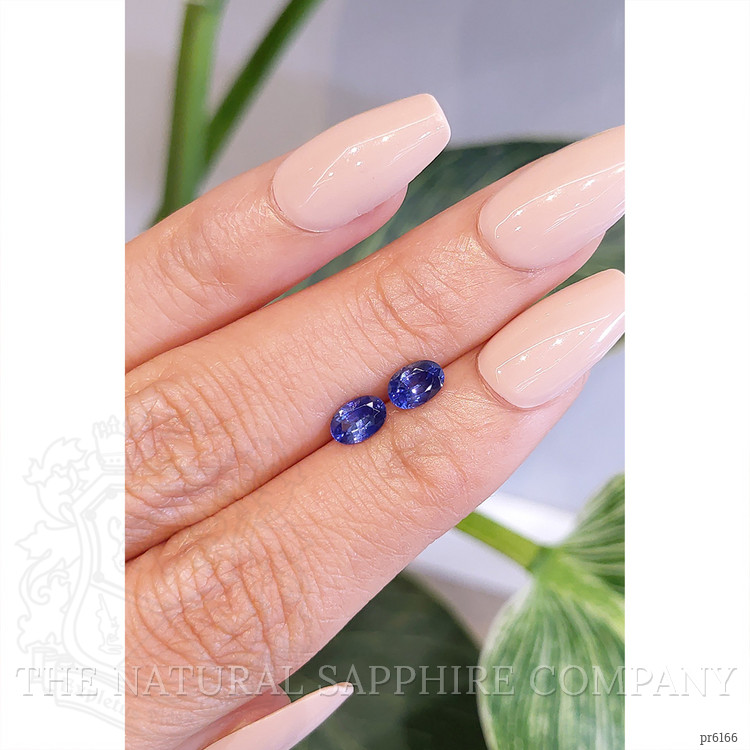 1.29 Ct.Tw. Blue Sapphire Pair from Ceylon (Sri Lanka)