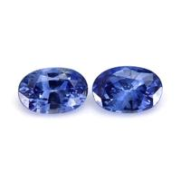 1.35&nbsp;Ct.Tw.Total Carat Weight Blue Sapphire Pair from Ceylon (Sri Lanka) Video