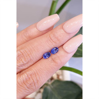 1.35&nbsp;Ct.Tw.Total Carat Weight Blue Sapphire Pair from Ceylon (Sri Lanka) Life Style