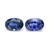 1.36&nbsp;Ct.Tw.Total Carat Weight Blue Sapphire Pair from Ceylon (Sri Lanka) Video