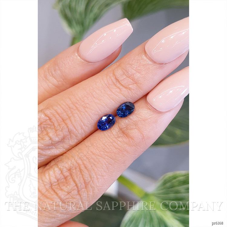1.36 Ct.Tw. Blue Sapphire Pair from Ceylon (Sri Lanka)