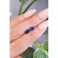 1.46&nbsp;Ct.Tw.Total Carat Weight Blue Sapphire Pair from Ceylon (Sri Lanka) Life Style