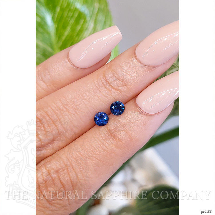 0.73 Ct.Tw. Blue Sapphire Pair from Ceylon (Sri Lanka)