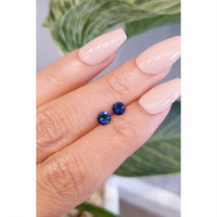 0.76&nbsp;Ct.Tw.Total Carat Weight Blue Sapphire Pair from Ceylon (Sri Lanka) Life Style