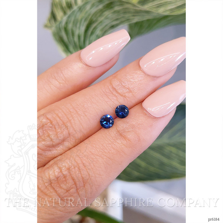 0.76 Ct.Tw. Blue Sapphire Pair from Ceylon (Sri Lanka)