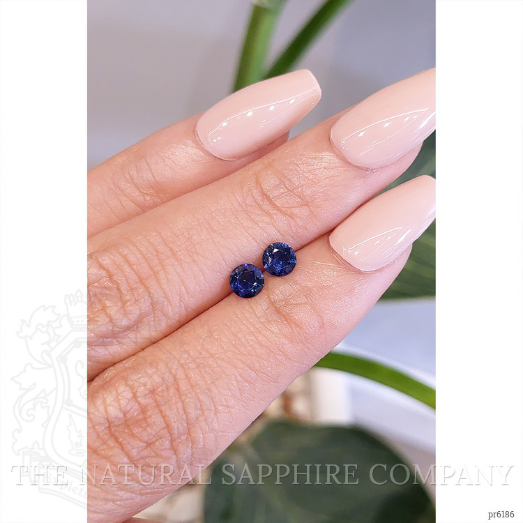 0.78 Ct.Tw. Blue Sapphire Pair from Ceylon (Sri Lanka)