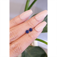 0.79&nbsp;Ct.Tw.Total Carat Weight Blue Sapphire Pair from Ceylon (Sri Lanka) Life Style