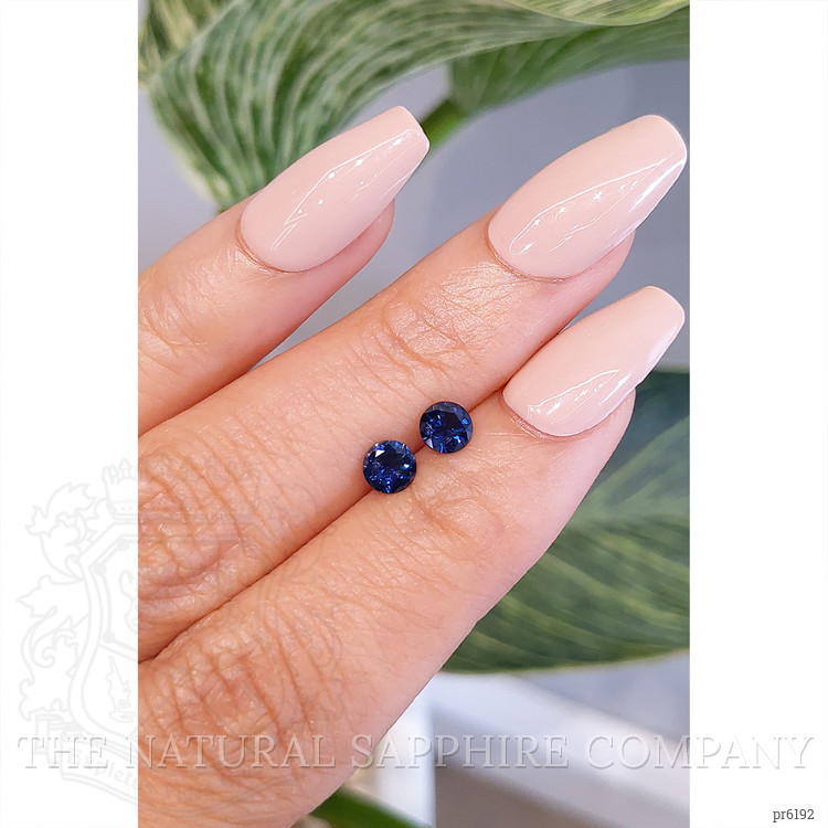 0.80 Ct.Tw. Blue Sapphire Pair from Ceylon (Sri Lanka)