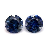 0.80&nbsp;Ct.Tw.Total Carat Weight Blue Sapphire Pair from Ceylon (Sri Lanka) Video