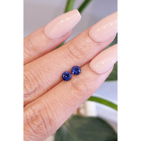 0.82&nbsp;Ct.Tw.Total Carat Weight Blue Sapphire Pair from Ceylon (Sri Lanka) Life Style