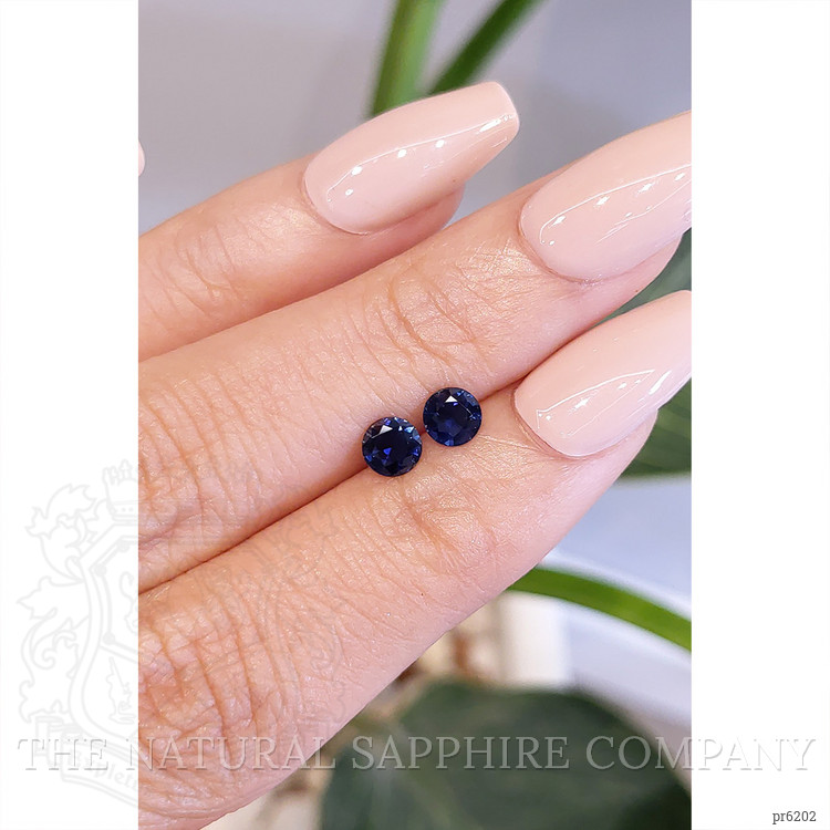 0.83 Ct.Tw. Blue Sapphire Pair from Ceylon (Sri Lanka)