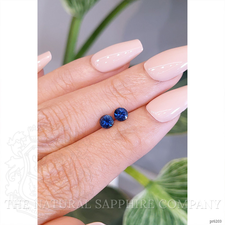 0.84 Ct.Tw. Blue Sapphire Pair from Ceylon (Sri Lanka)