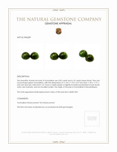 13.59 Ct.Tw.Total Carat Weight Cabochon Tourmaline Pair from Mozambique Appraisal