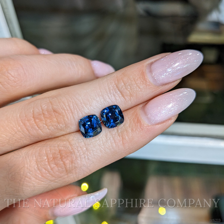 4.29 Ct.Tw. Blue Sapphire Pair from Ceylon (Sri Lanka)
