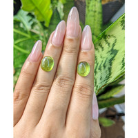 11.62&nbsp;Ct.Tw.Total Carat Weight Cabochon Tourmaline Pair from Mozambique Life Style