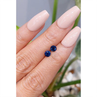 0.85&nbsp;Ct.Tw.Total Carat Weight Blue Sapphire Pair from Ceylon (Sri Lanka) Life Style
