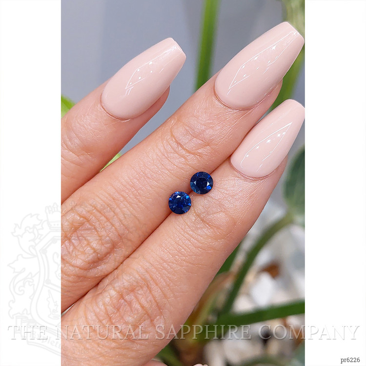 0.85 Ct.Tw. Blue Sapphire Pair from Ceylon (Sri Lanka)