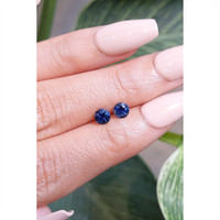 0.86&nbsp;Ct.Tw.Total Carat Weight Blue Sapphire Pair from Ceylon (Sri Lanka) Life Style