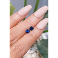 0.86&nbsp;Ct.Tw.Total Carat Weight Blue Sapphire Pair from Ceylon (Sri Lanka) Life Style