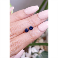 0.90&nbsp;Ct.Tw.Total Carat Weight Blue Sapphire Pair from Ceylon (Sri Lanka) Life Style