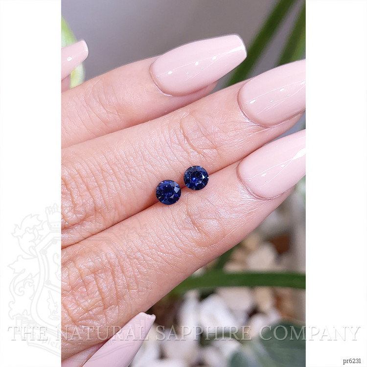 0.90 Ct.Tw. Blue Sapphire Pair from Ceylon (Sri Lanka)