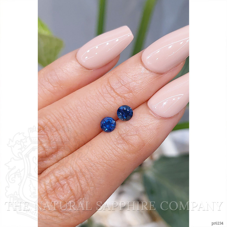 0.91 Ct.Tw. Blue Sapphire Pair from Ceylon (Sri Lanka)
