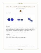 0.93 Ct.Tw.Total Carat Weight Blue Sapphire Pair from Ceylon (Sri Lanka) Appraisal