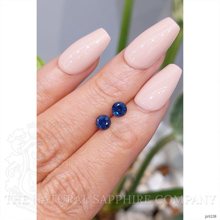 0.95 Ct.Tw. Blue Sapphire Pair from Ceylon (Sri Lanka)