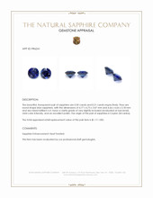 1.01 Ct.Tw.Total Carat Weight Blue Sapphire Pair from Ceylon (Sri Lanka) Appraisal