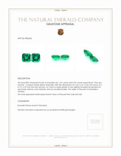 1.94 Ct.Tw.Total Carat Weight Emerald Pair from Zambia Appraisal