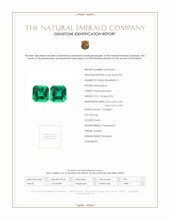 1.94 Ct.Tw.Total Carat Weight Emerald Pair from Zambia Scan Report