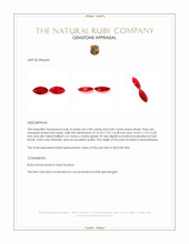 8.00 Ct.Tw.Total Carat Weight Ruby Pair from Mozambique Appraisal