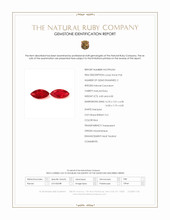 8.00 Ct.Tw.Total Carat Weight Ruby Pair from Mozambique Scan Report