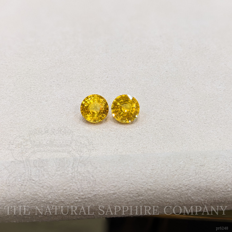 13.81 Ct.Tw. Yellow Sapphire Pair from Ceylon (Sri Lanka)