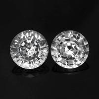 4.51&nbsp;Ct.Tw.Total Carat Weight White Sapphire Pair from Ceylon (Sri Lanka) Video