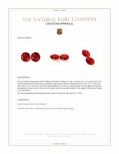 2.70 Ct.Tw.Total Carat Weight Ruby Pair from Mozambique Appraisal