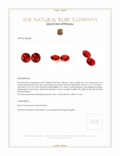 2.70 Ct.Tw.Total Carat Weight Ruby Pair from Mozambique Appraisal