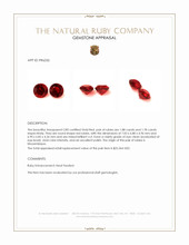 3.66 Ct.Tw.Total Carat Weight Ruby Pair from Mozambique Appraisal