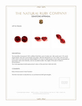 3.66 Ct.Tw.Total Carat Weight Ruby Pair from Mozambique Appraisal
