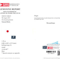 3.66 Ct.Tw.Total Carat Weight Ruby Pair from Mozambique Scan Report