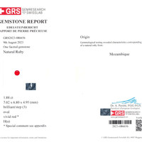 3.66 Ct.Tw.Total Carat Weight Ruby Pair from Mozambique Scan Report