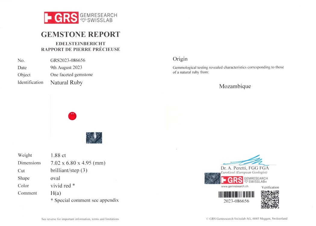 3.66 Ct.Tw. Ruby Pair from Mozambique