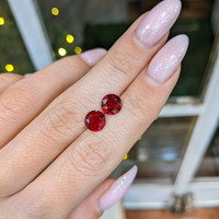 3.07 Ct.Tw.Total Carat Weight Ruby Pair from Mozambique Life Style