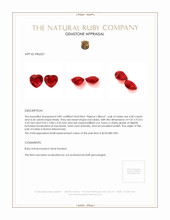 8.36 Ct.Tw.Total Carat Weight Ruby Pair from Burma (Myanmar) Appraisal